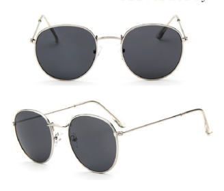 Women Retro Sunglasses (Option: Silver + Grey)