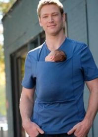 Leisure mother kangaroo multifunction vest (Option: Blue-4XL-Men)