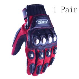 Hot Style Off-Road Motorcycle Riding Gloves Alloy Protective (Option: Gules-XXL)