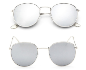 Women Retro Sunglasses (Option: Silver + Silver)