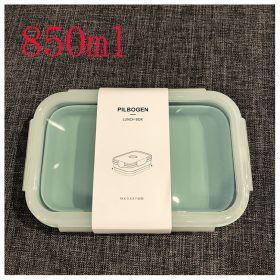 Silicone lunch box (Option: Blue Green-850ml)